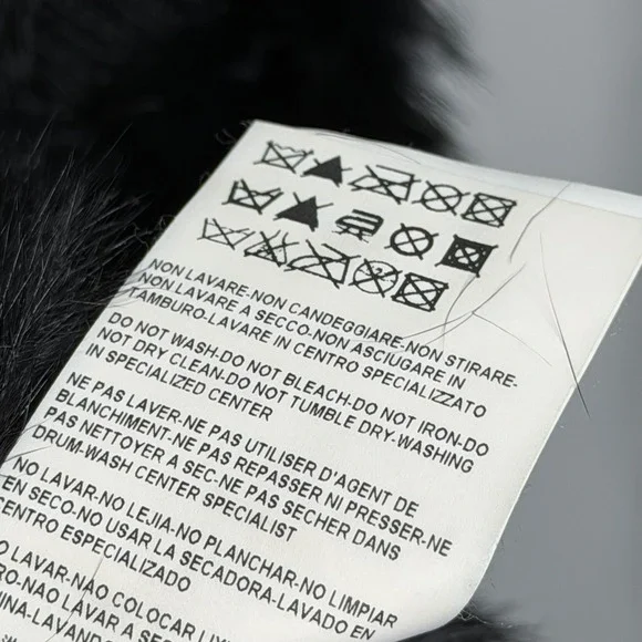 Gianni Versace Versus Rabbit Fur Knit Wool Sweater Black Cardigan IT 42 US 6 - Picture 15 of 15